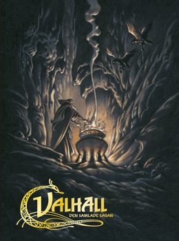 Valhall Volym 4. Teknad seriebok om de fornnordiska gudarna.  Mysteriet om Skaldemjöden samt Genom eld och vatten.