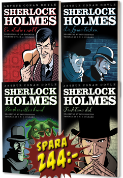 Paket med alla fyra Sherlock Holmes-böckerna